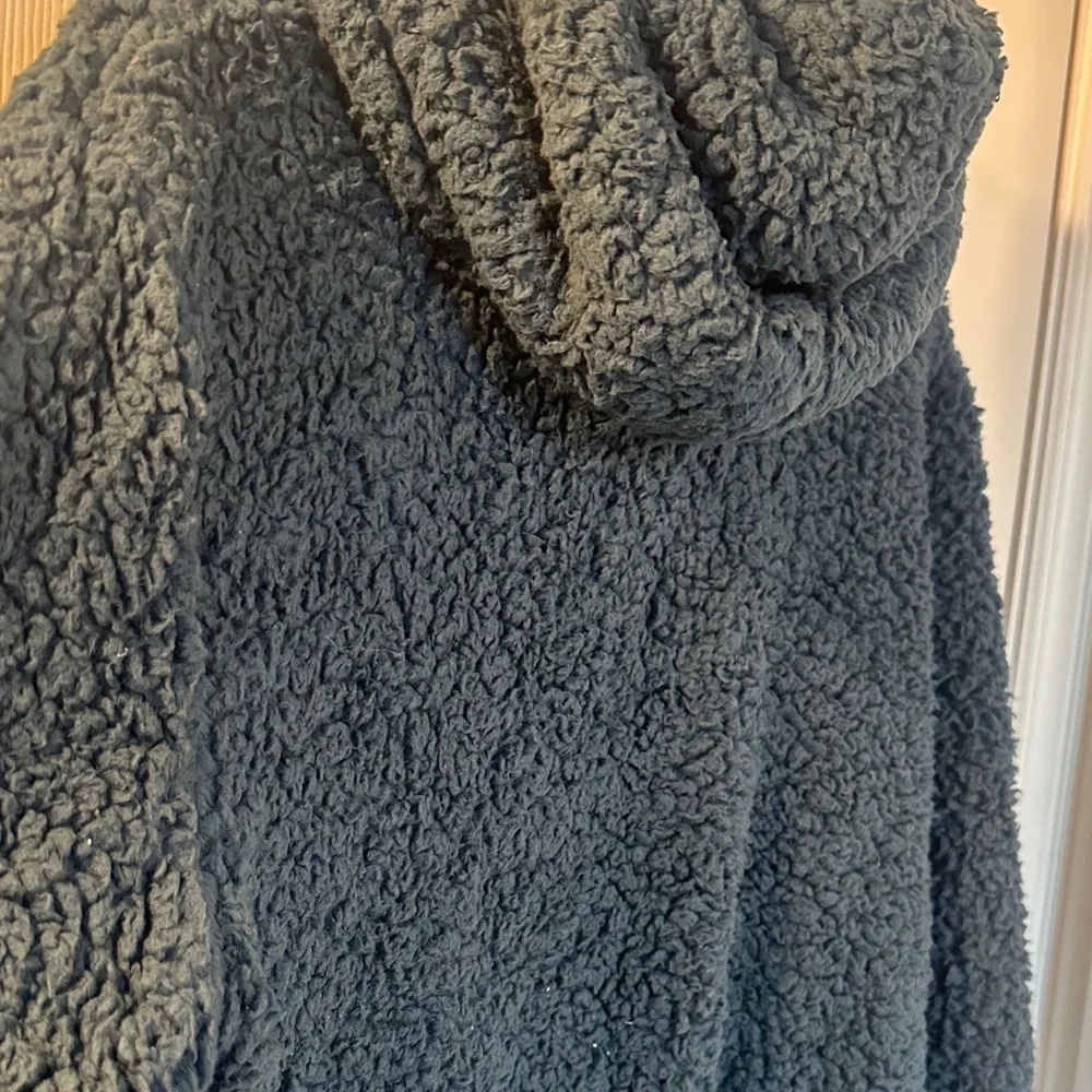 Cozy green Sherpa Jacket with hood NWT Xl - Picture 7 of 8